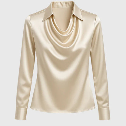 Brooklyn – Elegante blusa de satén brillante