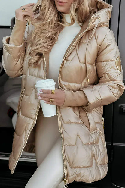 Elisa - Abrigo elegante de invierno con capucha y forro.